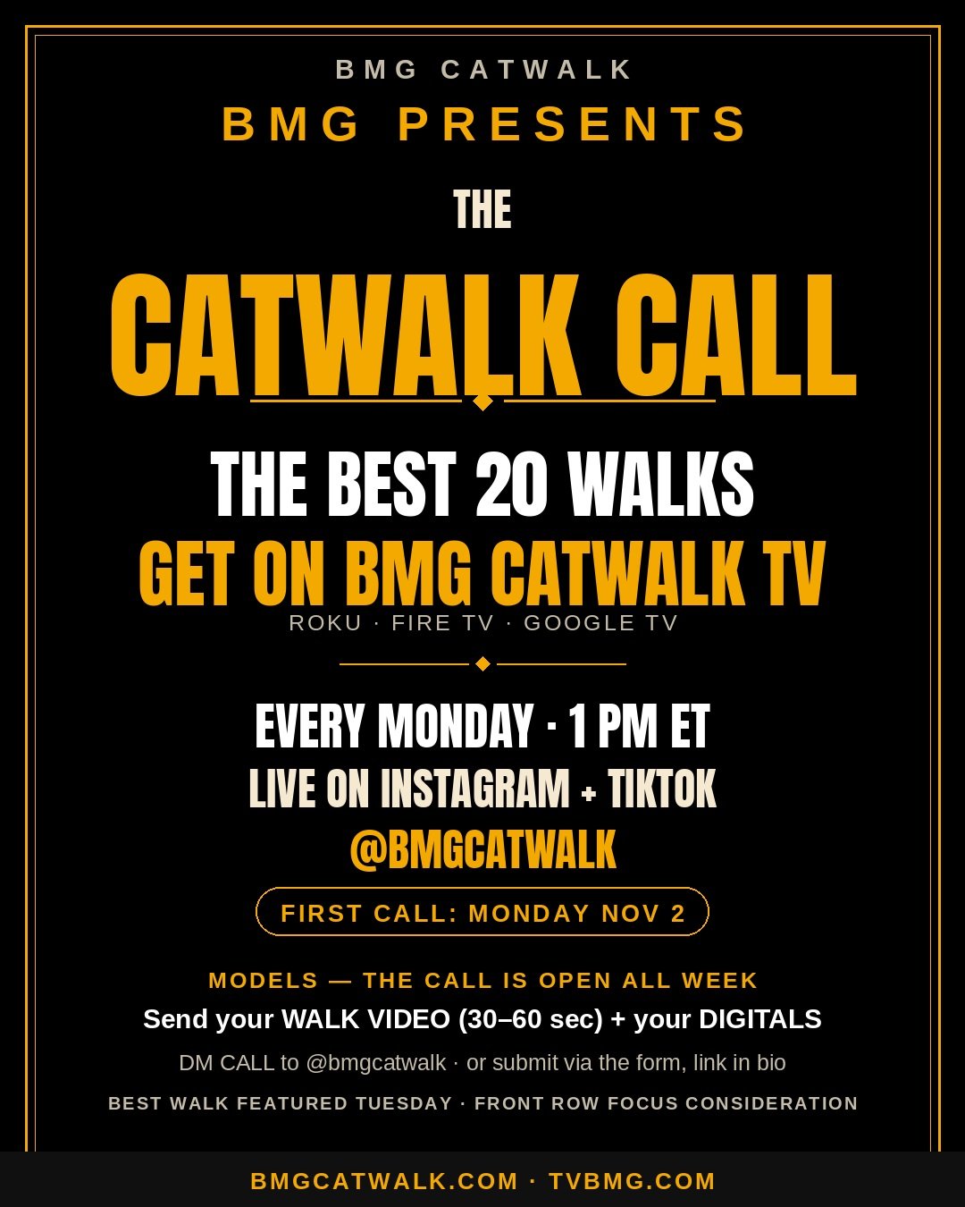 The Catwalk Call flyer