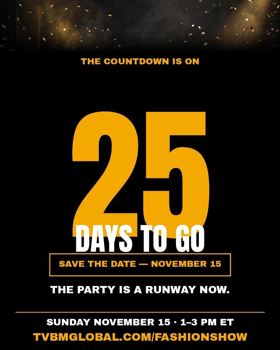 Launch party countdown — 25 days
