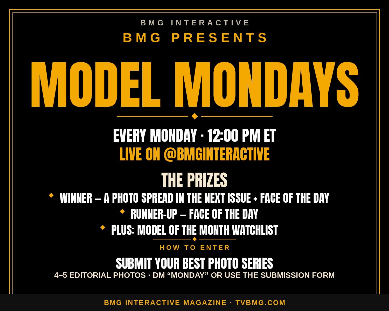 Model Mondays flyer