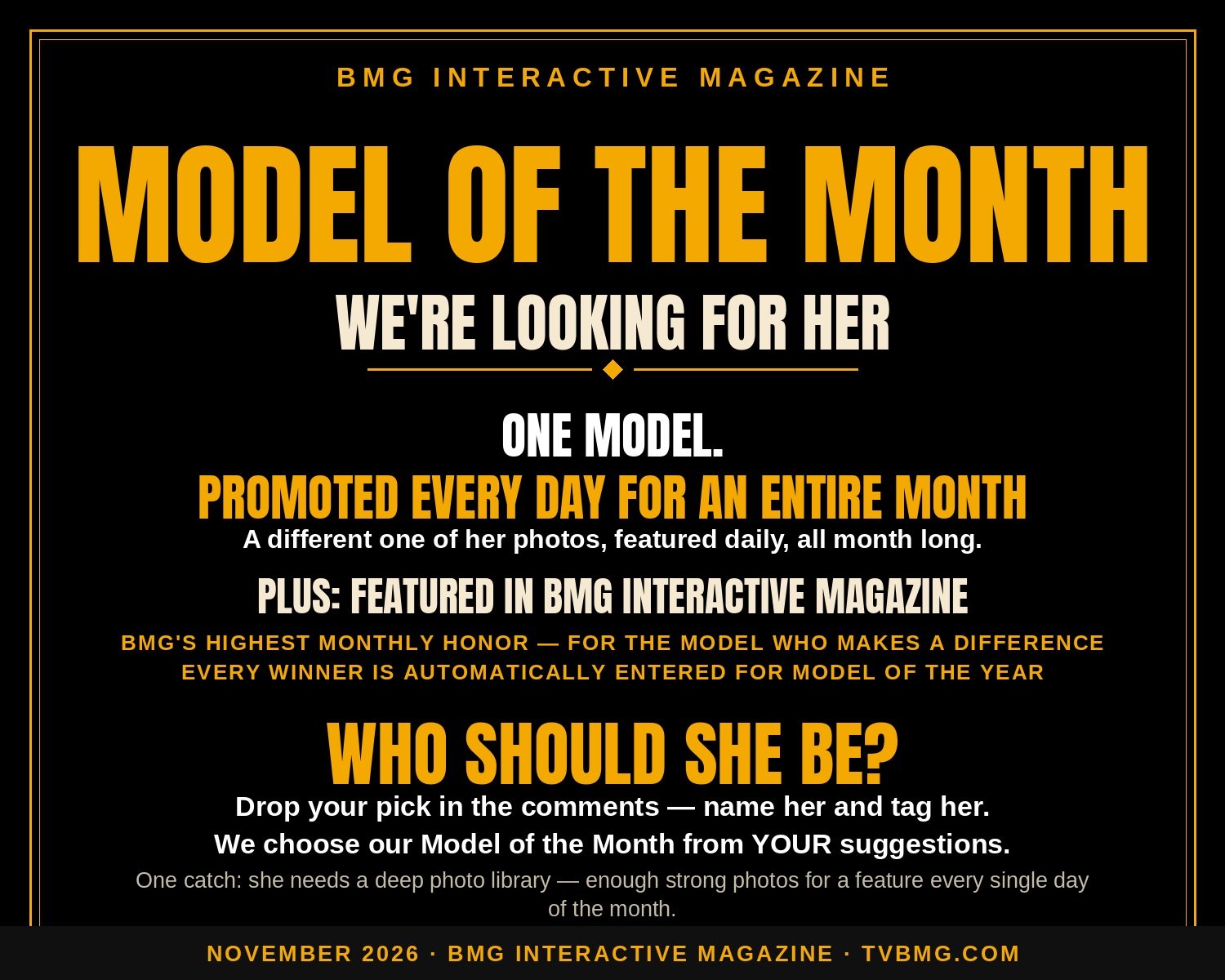 Model of the Month — the search flyer